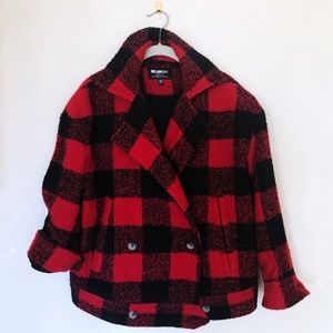 William Rast red/Black Buffalo Check Jacket